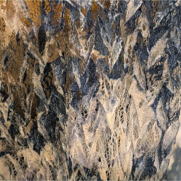 EUC Komarov XL Lace Sleeve Charmeuse and Chiffon Cocktail Dress in Casablanca - Picture 14 of 16